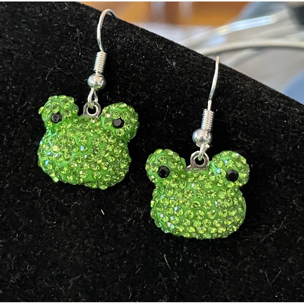 Cute Frog Head Earrings